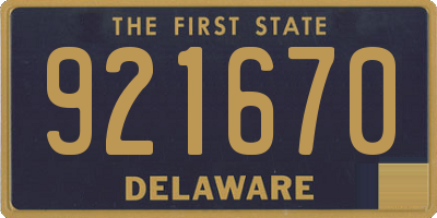 DE license plate 921670