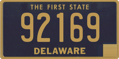 DE license plate 92169