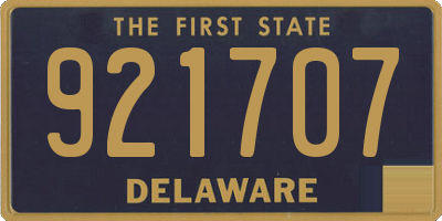 DE license plate 921707