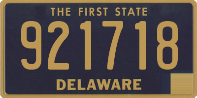 DE license plate 921718