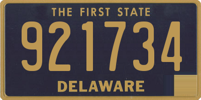 DE license plate 921734