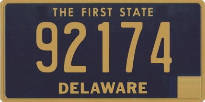 DE license plate 92174