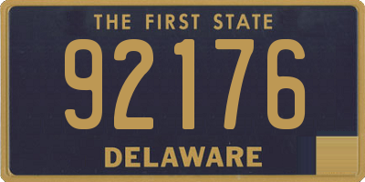DE license plate 92176