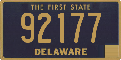 DE license plate 92177
