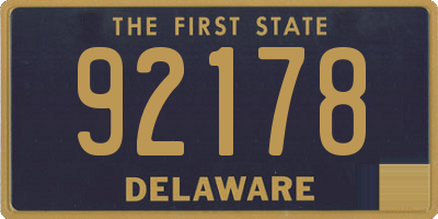 DE license plate 92178