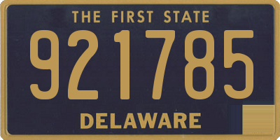DE license plate 921785
