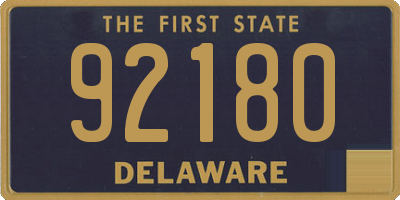 DE license plate 92180
