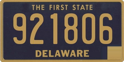 DE license plate 921806