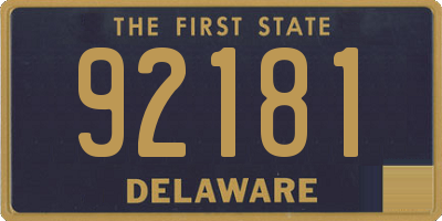 DE license plate 92181