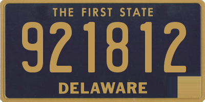 DE license plate 921812