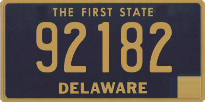 DE license plate 92182