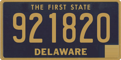 DE license plate 921820