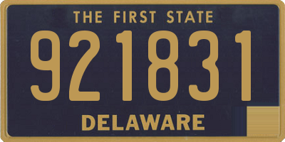 DE license plate 921831