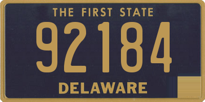 DE license plate 92184
