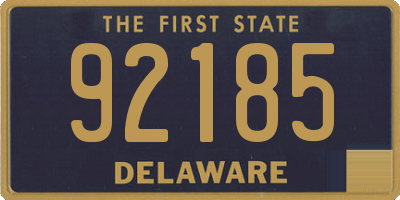 DE license plate 92185