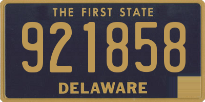 DE license plate 921858