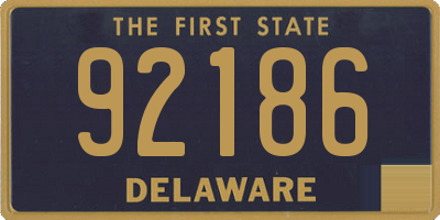 DE license plate 92186