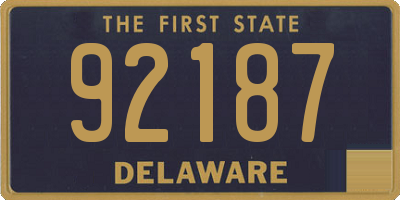DE license plate 92187