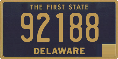 DE license plate 92188