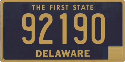 DE license plate 92190