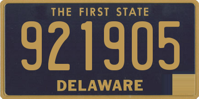 DE license plate 921905