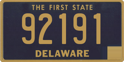 DE license plate 92191