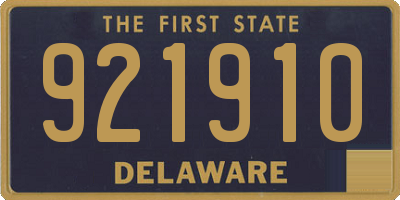 DE license plate 921910