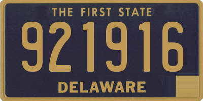 DE license plate 921916