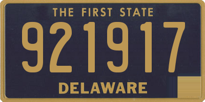 DE license plate 921917