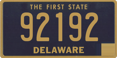 DE license plate 92192