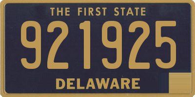 DE license plate 921925
