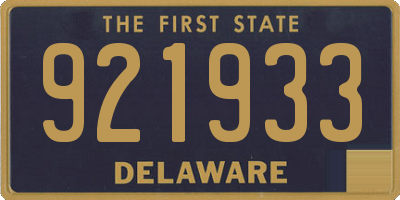DE license plate 921933
