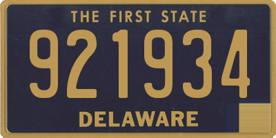 DE license plate 921934
