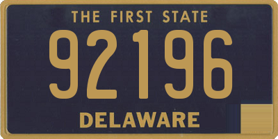 DE license plate 92196