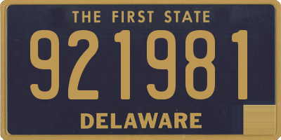 DE license plate 921981