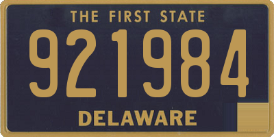 DE license plate 921984