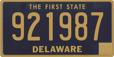 DE license plate 921987