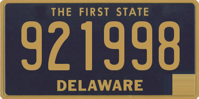 DE license plate 921998