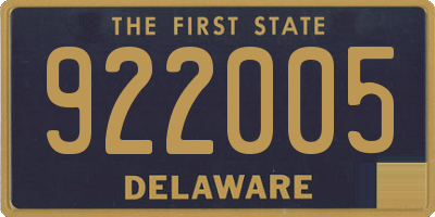 DE license plate 922005