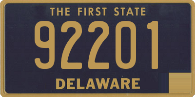 DE license plate 92201