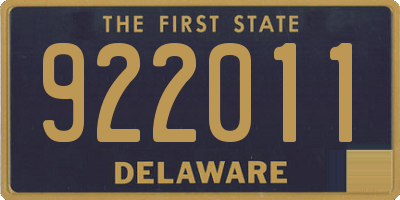DE license plate 922011