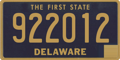 DE license plate 922012