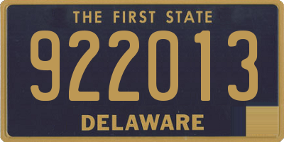 DE license plate 922013