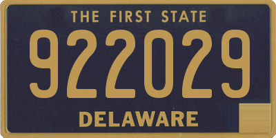 DE license plate 922029