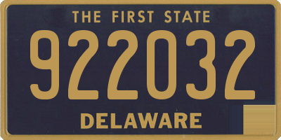 DE license plate 922032