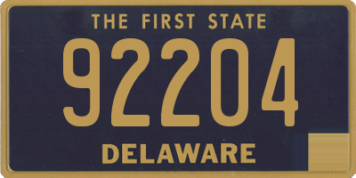 DE license plate 92204