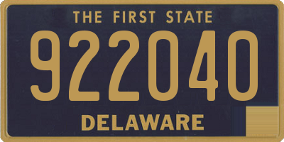 DE license plate 922040