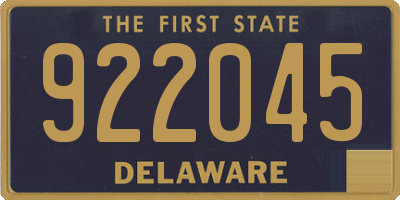 DE license plate 922045