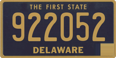DE license plate 922052