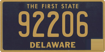 DE license plate 92206